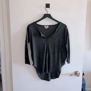 Grey Quarter Length Lounge Top